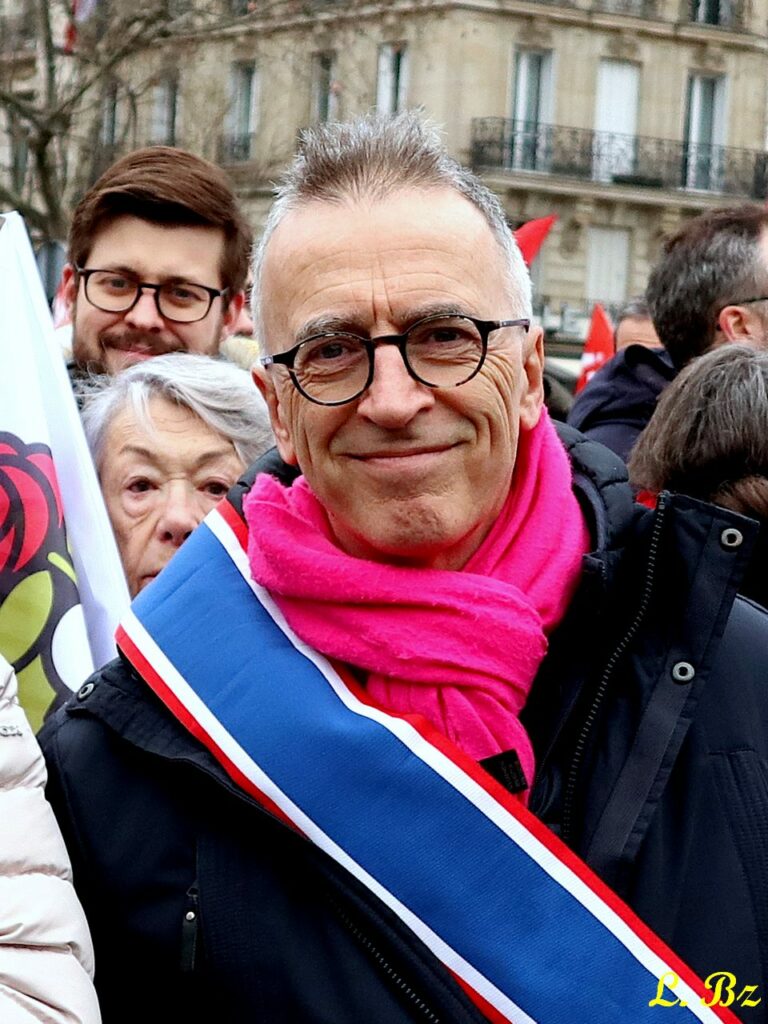 Yannick Trigance lors d'une manifestation en 2024 (photo Luc Bentz).